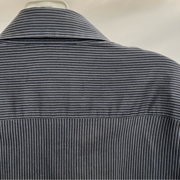 Giorgio Armani - striped dress shirt - real abalone buttons - Made in Italy VTG - Picture 7 of 9